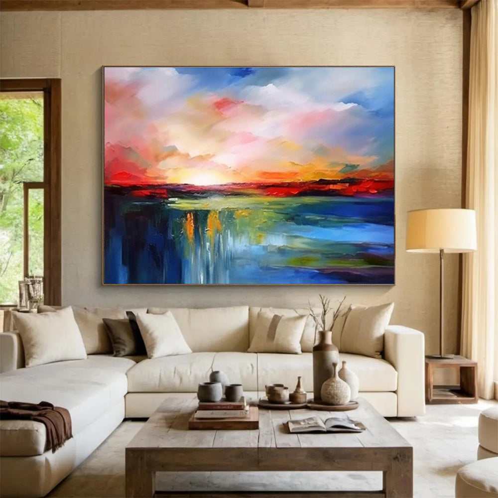 landscape evening abstract colorful design 3